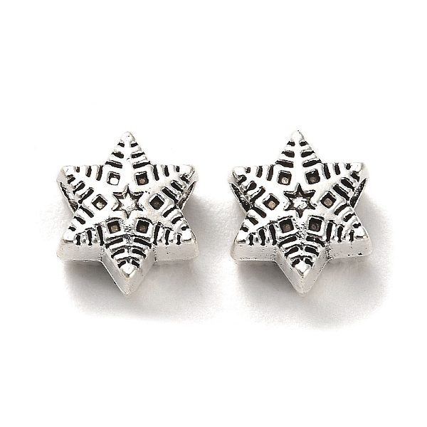PandaHall Tibetan Style Alloy European Beads, Lead Free & Cadmium Free, Antique Silver, Large Hole Beads, Snowflake, 10.5x9x6mm, Hole: 4mm...
PandaHall Tibetan Style Alloy European Beads, Lead Free & Cadmium Free, Antique Silver, Large Hole Beads, Snowflake, 10.5x9x6mm, Hole: 4mm...