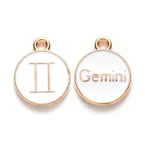 PandaHall Alloy Enamel Pendants, Cadmium Free & Lead Free, Flat Round with Constellation, Light Gold, White, Gemini, 22x18x2mm, Hole: 1.5mm...
PandaHall Alloy Enamel Pendants, Cadmium Free & Lead Free, Flat Round with Constellation, Light Gold, White, Gemini, 22x18x2mm, Hole: 1.5mm...