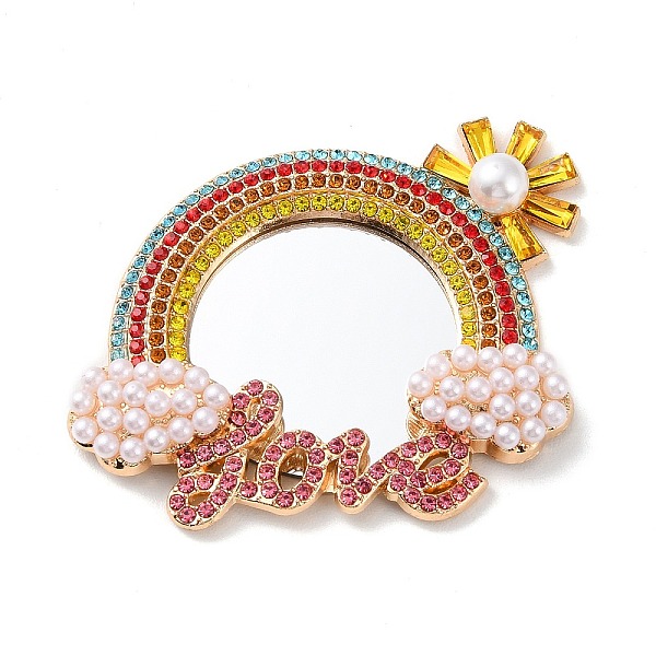 PandaHall Pearl Rhinestone Rainbow Makeup Mirror, with Alloy Findings, for Woman Mobile Phone Case Accessories, Light Gold, 50x54.5x8mm...
PandaHall Pearl Rhinestone Rainbow Makeup Mirror, with Alloy Findings, for Woman Mobile Phone Case Accessories, Light Gold, 50x54.5x8mm...