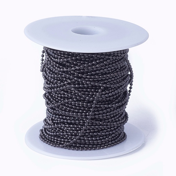 PandaHall 304 Stainless Steel Ball Chains, with Spool, Gunmetal, 1.5mm, about 82.02 Feet(25m)/roll 304 Stainless Steel
PandaHall 304 Stainless Steel Ball Chains, with Spool, Gunmetal, 1.5mm, about 82.02 Feet(25m)/roll 304 Stainless Steel
