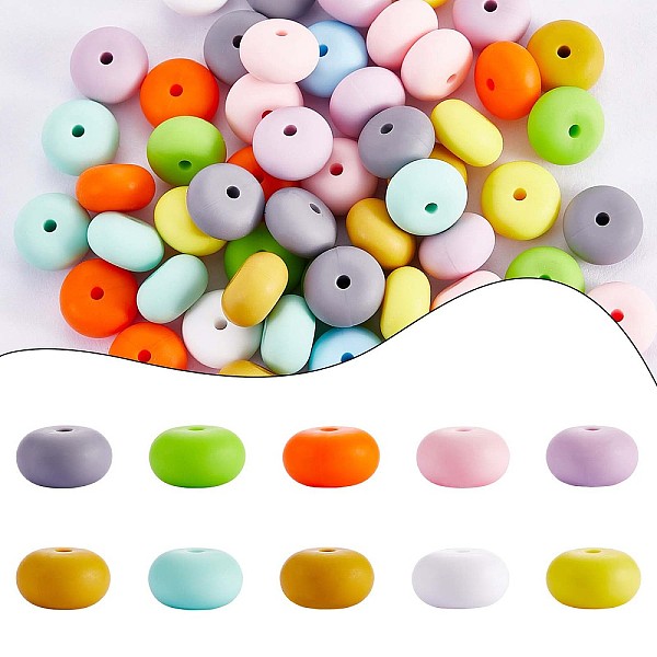 PandaHall 100Pcs Silicone Beads 14mm Silicone Abacus Beads Rubber Beads Large Hole Colored Loose Spacer Beads for DIY Necklace Bracelet..., Multicolor
PandaHall 100Pcs Silicone Beads 14mm Silicone Abacus Beads Rubber Beads Large Hole Colored Loose Spacer Beads for DIY Necklace Bracelet..., Multicolor