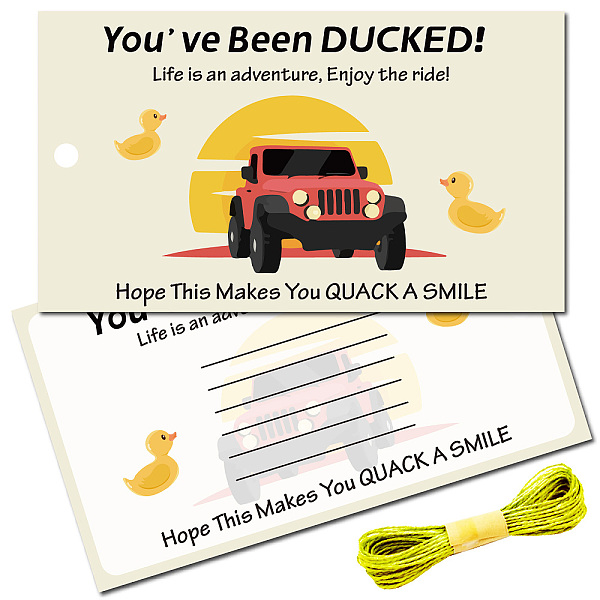 PandaHall CREATCABIN 50Pcs Duck Theme Paper Card, Greeting Card, Rectangle, with 10M Jute Twine, for DIY Crafts, Car, 87.5x50mm, Hole: 4mm...
PandaHall CREATCABIN 50Pcs Duck Theme Paper Card, Greeting Card, Rectangle, with 10M Jute Twine, for DIY Crafts, Car, 87.5x50mm, Hole: 4mm...