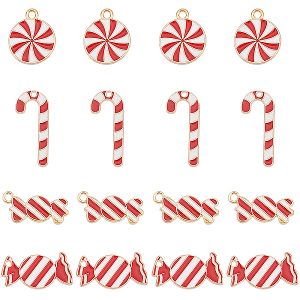 PandaHall SUNNYCLUE 40Pcs 4 Style Christmas Themed Light Gold Plated Alloy Pendants, with Enamel, Candy Cane & Candy & Flat Round with..., Multicolor
PandaHall SUNNYCLUE 40Pcs 4 Style Christmas Themed Light Gold Plated Alloy Pendants, with Enamel, Candy Cane & Candy & Flat Round with..., Multicolor