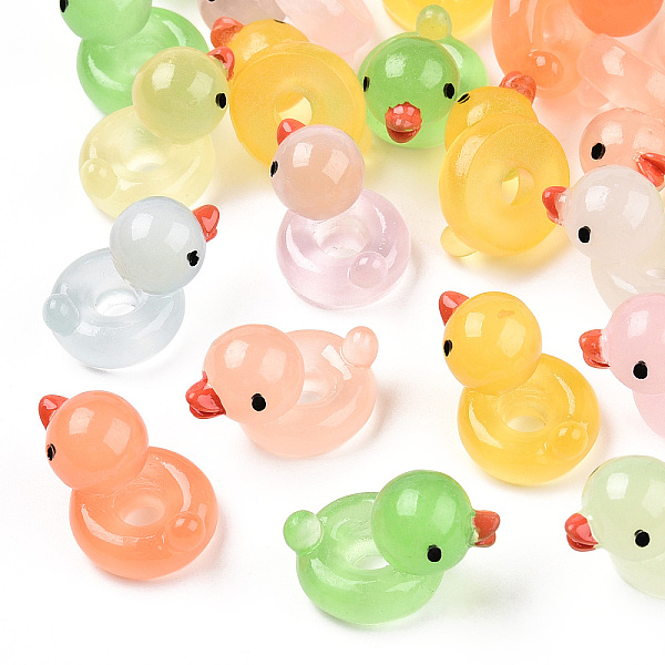 PandaHall Luminous Resin European Beads, Glow in Dark, Large Hole Bead, Duck, Mixed Color, 23.5x15.5x15.5mm, Hole: 4mm Resin Duck Multicolor
PandaHall Luminous Resin European Beads, Glow in Dark, Large Hole Bead, Duck, Mixed Color, 23.5x15.5x15.5mm, Hole: 4mm Resin Duck Multicolor