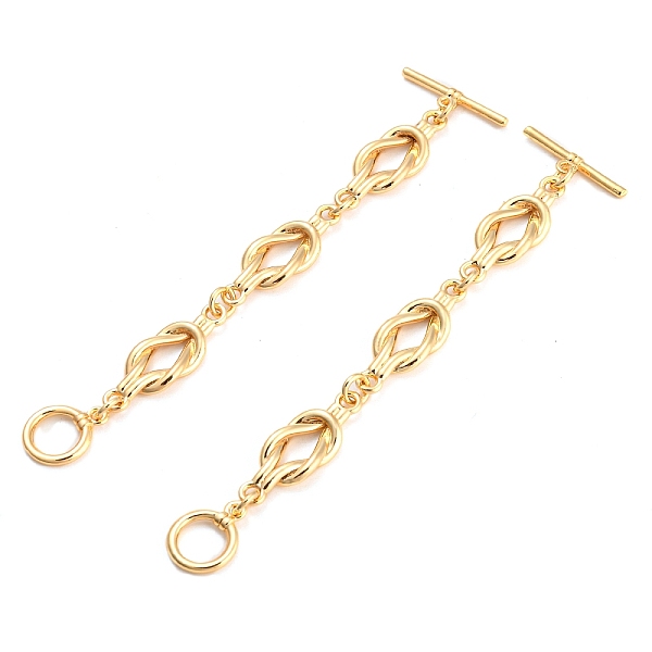 PandaHall Brass Toggle Clasps with Links, for Jewelry Making, Real 18K Gold Plated, 95mm, T Casp: 5x19x2mm, O Clasp: 13x10x1.5mm, Inner...
PandaHall Brass Toggle Clasps with Links, for Jewelry Making, Real 18K Gold Plated, 95mm, T Casp: 5x19x2mm, O Clasp: 13x10x1.5mm, Inner...