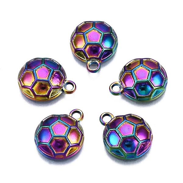 PandaHall Alloy Charms, Cadmium Free & Nickel Free & Lead Free, Football, Rainbow Color, 14.5x12x4mm, Hole: 1.8mm Alloy Sports
PandaHall Alloy Charms, Cadmium Free & Nickel Free & Lead Free, Football, Rainbow Color, 14.5x12x4mm, Hole: 1.8mm Alloy Sports