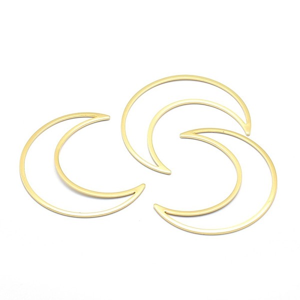 PandaHall Brass Linking Rings, Lead Free & Cadmium Free & Nickel Free, Moon, Real 18K Gold Plated, 49x40x1mm Brass Moon
PandaHall Brass Linking Rings, Lead Free & Cadmium Free & Nickel Free, Moon, Real 18K Gold Plated, 49x40x1mm Brass Moon