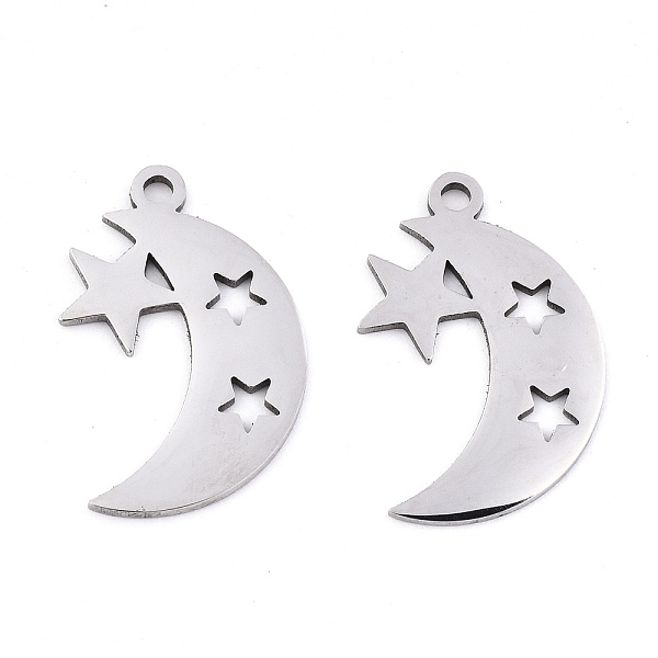 PandaHall 201 Stainless Steel Pendants, Laser Cut, Hollow, Moon with Star, Stainless Steel Color, 22x14.5x0.9mm, Hole: 1.6mm 201 Stainless...
PandaHall 201 Stainless Steel Pendants, Laser Cut, Hollow, Moon with Star, Stainless Steel Color, 22x14.5x0.9mm, Hole: 1.6mm 201 Stainless...