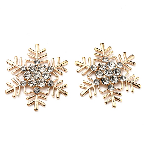 PandaHall Alloy Rhinestone Cabochons, Christmas, Snowflake, Light Gold, 50x43x6.5mm Alloy+Rhinestone Snowflake Clear
PandaHall Alloy Rhinestone Cabochons, Christmas, Snowflake, Light Gold, 50x43x6.5mm Alloy+Rhinestone Snowflake Clear