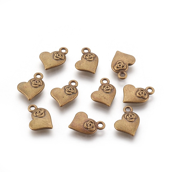 PandaHall Tibetan Style Alloy Charms Pendants, Heart with Flower, Cadmium Free & Nickel Free & Lead Free, Antique Bronze, 14x11x3mm, Hole...
PandaHall Tibetan Style Alloy Charms Pendants, Heart with Flower, Cadmium Free & Nickel Free & Lead Free, Antique Bronze, 14x11x3mm, Hole...
