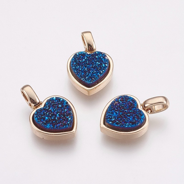 PandaHall Natural Druzy Agate Pendants, with Brass Findings, Heart, Golden, Blue, 17mm, Hole: 2x2.5mm, Pendant: 12.5x11x4mm Natural Agate...
PandaHall Natural Druzy Agate Pendants, with Brass Findings, Heart, Golden, Blue, 17mm, Hole: 2x2.5mm, Pendant: 12.5x11x4mm Natural Agate...