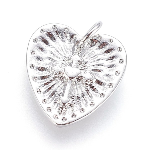 PandaHall Brass Pendants Rhinestone Settings, Heart with Cross, Platinum, Fit: 0.6mm Rhinestone, 16x14x2mm, Hole: 3.5mm Brass Heart
PandaHall Brass Pendants Rhinestone Settings, Heart with Cross, Platinum, Fit: 0.6mm Rhinestone, 16x14x2mm, Hole: 3.5mm Brass Heart