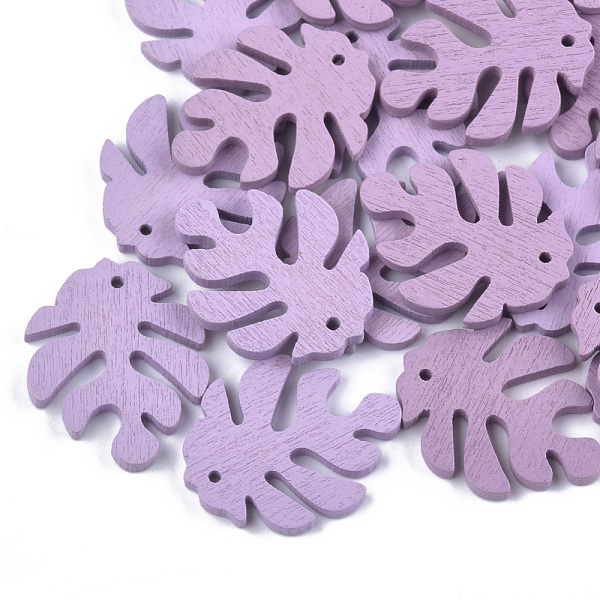 PandaHall Painted Poplar Wood Pendants, Tropical Leaf Charms, Monstera Leaf, Lilac, 30x24x2.5~3mm, Hole: 1.5~2mm Wood Leaf Purple
PandaHall Painted Poplar Wood Pendants, Tropical Leaf Charms, Monstera Leaf, Lilac, 30x24x2.5~3mm, Hole: 1.5~2mm Wood Leaf Purple