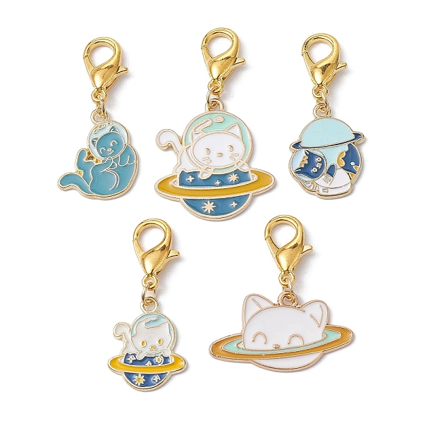 PandaHall Alloy Enamel Pendant Decorations, with Zinc Alloy Lobster Claw Clasps, Cat Shape, Mixed Color, 36~44mm Alloy+Enamel Cat Shape..., Multicolor
PandaHall Alloy Enamel Pendant Decorations, with Zinc Alloy Lobster Claw Clasps, Cat Shape, Mixed Color, 36~44mm Alloy+Enamel Cat Shape..., Multicolor