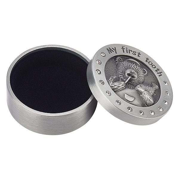 PandaHall Alloy Engraved My First Tooth Box, Column Bear Keepsake Gift Box with Velvet Inside, for Baby Shower Birthday Party, Antique...
PandaHall Alloy Engraved My First Tooth Box, Column Bear Keepsake Gift Box with Velvet Inside, for Baby Shower Birthday Party, Antique...