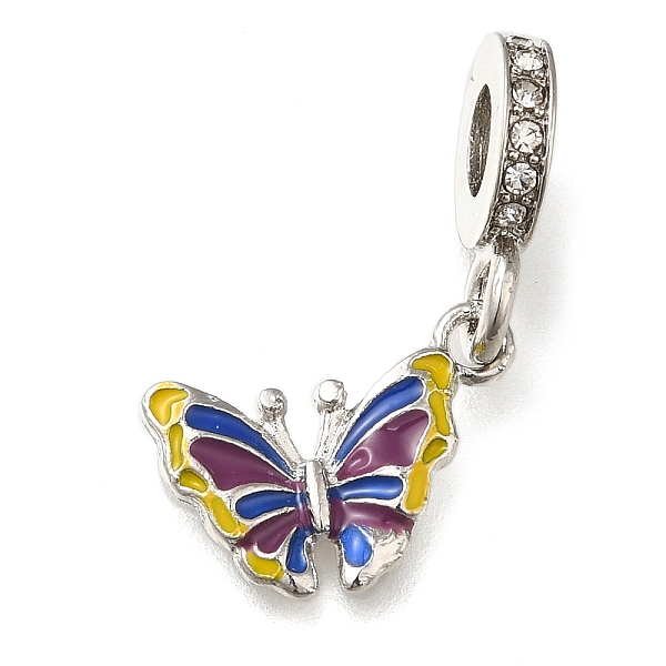 PandaHall Rack Plating Alloy Enamel European Dangle Charms, Butterfly Large Hole Pendants with Crystal Rhinestone, Platinum, Indigo, 29mm..., Purple
PandaHall Rack Plating Alloy Enamel European Dangle Charms, Butterfly Large Hole Pendants with Crystal Rhinestone, Platinum, Indigo, 29mm..., Purple