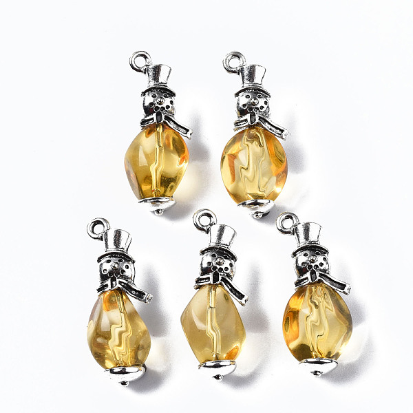 PandaHall Transparent Acrylic Pendants, with Alloy Findings, Cadmium Free & Lead Free, Antique Silver, Christmas, Snowman with Nuggets..., Gold
PandaHall Transparent Acrylic Pendants, with Alloy Findings, Cadmium Free & Lead Free, Antique Silver, Christmas, Snowman with Nuggets..., Gold