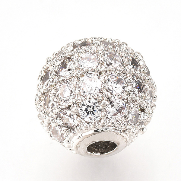 PandaHall Brass Micro Pave Cubic Zirconia Beads, Round, Clear, Platinum, 8mm, Hole: 1.5mm Brass+Cubic Zirconia Round Clear
PandaHall Brass Micro Pave Cubic Zirconia Beads, Round, Clear, Platinum, 8mm, Hole: 1.5mm Brass+Cubic Zirconia Round Clear