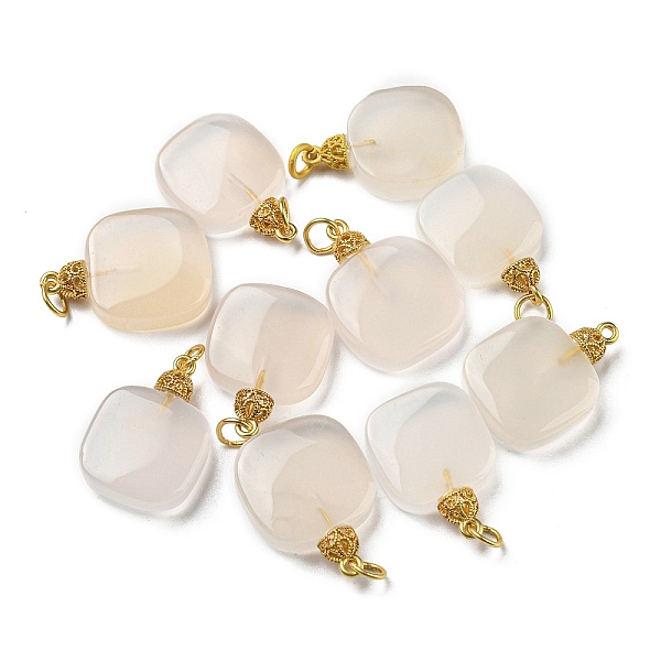PandaHall Natural White Agate Pendants, Square Charms with Brass Jump Rings, Matte Gold Color, 22x16x5.5mm, Hole: 3mm Natural Agate Square
PandaHall Natural White Agate Pendants, Square Charms with Brass Jump Rings, Matte Gold Color, 22x16x5.5mm, Hole: 3mm Natural Agate Square