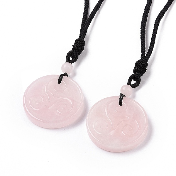 PandaHall Natural Rose Quartz Triskele/Triskelion Pendant Necklace with Nylon Cord for Women, 35.43 inch(90cm) Rose Quartz
PandaHall Natural Rose Quartz Triskele/Triskelion Pendant Necklace with Nylon Cord for Women, 35.43 inch(90cm) Rose Quartz