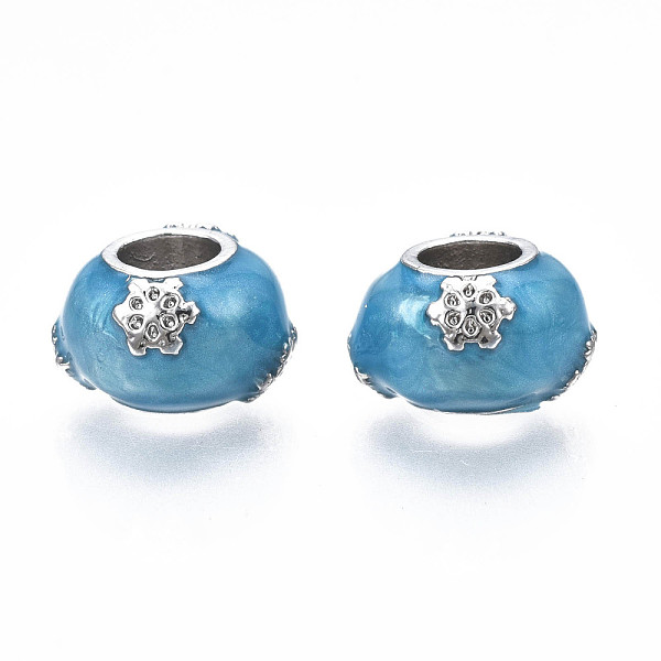 PandaHall Rack Plating Alloy Enamel European Beads, Large Hole Beads, Cadmium Free & Nickel Free & Lead Free, Rondelle, Platinum, Deep Sky...
PandaHall Rack Plating Alloy Enamel European Beads, Large Hole Beads, Cadmium Free & Nickel Free & Lead Free, Rondelle, Platinum, Deep Sky...