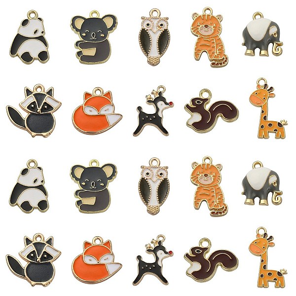 PandaHall 50Pcs 10 Styles Alloy Enamel Pendants, Light Gold, Mixed Shapes, Mixed Color, 15~27x11~18x1~3mm, Hole: 1.6mm, 5pcs/style..., Multicolor
PandaHall 50Pcs 10 Styles Alloy Enamel Pendants, Light Gold, Mixed Shapes, Mixed Color, 15~27x11~18x1~3mm, Hole: 1.6mm, 5pcs/style..., Multicolor