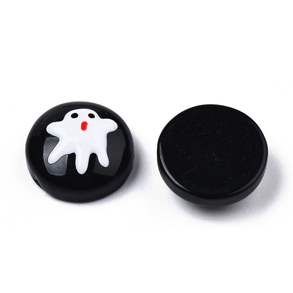 PandaHall Halloween Opaque Resin Enamel Cabochons, Half Round with White Ghost, Black, 14x5.5mm Resin Half Round Black
PandaHall Halloween Opaque Resin Enamel Cabochons, Half Round with White Ghost, Black, 14x5.5mm Resin Half Round Black