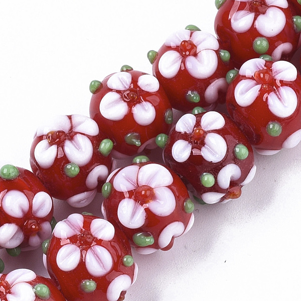 PandaHall Handmade Lampwork Beads Strands, Flower, FireBrick, 11~12x11~12x10mm, Hole: 1.5mm, about 45pcs/strand, 17.72 inch(45cm) Lampwork..., Red
PandaHall Handmade Lampwork Beads Strands, Flower, FireBrick, 11~12x11~12x10mm, Hole: 1.5mm, about 45pcs/strand, 17.72 inch(45cm) Lampwork..., Red