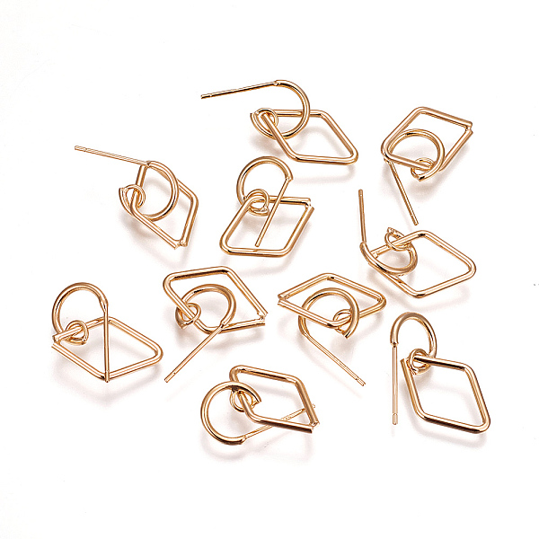 PandaHall Brass Stud Earrings, Long-Lasting Plated, Nickel Free, Rhombus, Real 18K Gold Plated, 23x11x1.2mm, Pin: 0.7mm Brass
PandaHall Brass Stud Earrings, Long-Lasting Plated, Nickel Free, Rhombus, Real 18K Gold Plated, 23x11x1.2mm, Pin: 0.7mm Brass