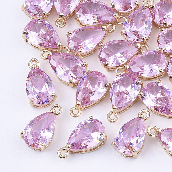 PandaHall Transparent Glass Charms, with Brass Findings, Faceted, Teardrop, Light Gold, Pearl Pink, 15x8x6mm, Hole: 1.2mm Brass+Glass...
PandaHall Transparent Glass Charms, with Brass Findings, Faceted, Teardrop, Light Gold, Pearl Pink, 15x8x6mm, Hole: 1.2mm Brass+Glass...