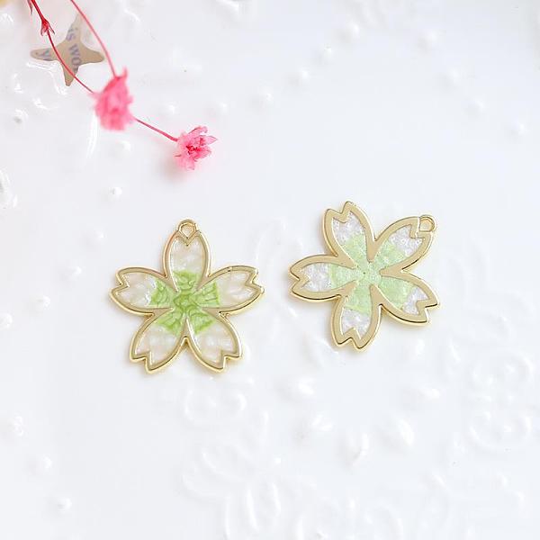 PandaHall Alloy Enamel Pendants, Golden, Sakura Charm, Pale Green, 23x22mm Alloy+Enamel Flower
PandaHall Alloy Enamel Pendants, Golden, Sakura Charm, Pale Green, 23x22mm Alloy+Enamel Flower