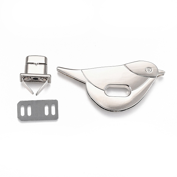 PandaHall Alloy Bag Twist Lock Clasps, Handbags Turn Lock, Bag Replacement Accessories, Bird, Platinum, 68x32x6.5mm, Hole: 15.5x6.5mm Alloy
PandaHall Alloy Bag Twist Lock Clasps, Handbags Turn Lock, Bag Replacement Accessories, Bird, Platinum, 68x32x6.5mm, Hole: 15.5x6.5mm Alloy