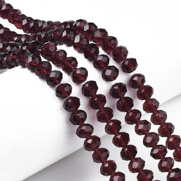 PandaHall Glass Beads Strands, Faceted, Rondelle, Purple, 8x6mm, Hole: 1mm, about 63~65pcs/strand, 39~40cm Glass Rondelle Purple
PandaHall Glass Beads Strands, Faceted, Rondelle, Purple, 8x6mm, Hole: 1mm, about 63~65pcs/strand, 39~40cm Glass Rondelle Purple