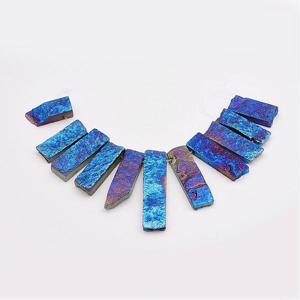 PandaHall Electroplate Natural Green Aventurine Beads Strands, Graduated Fan Pendants, Focal Beads, Rectangle, Blue, 25~49x11~12x3~6mm, Hole...
PandaHall Electroplate Natural Green Aventurine Beads Strands, Graduated Fan Pendants, Focal Beads, Rectangle, Blue, 25~49x11~12x3~6mm, Hole...