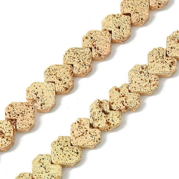 PandaHall Electroplated Natural Lava Rock Beads Strands, Heart, Light Gold Plated, 7.5~8.5x8~8.5x2.5~3mm, Hole: 0.9mm, about 54pcs/strand...
PandaHall Electroplated Natural Lava Rock Beads Strands, Heart, Light Gold Plated, 7.5~8.5x8~8.5x2.5~3mm, Hole: 0.9mm, about 54pcs/strand...