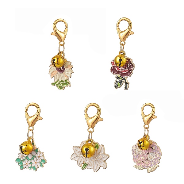 PandaHall Alloy Enamel Pendant Decoraiton, with Brass Bell Charms and Zinc Alloy Lobster Claw Clasps, Mixed Color, 34~40.5mm, 5pcs/set..., Multicolor
PandaHall Alloy Enamel Pendant Decoraiton, with Brass Bell Charms and Zinc Alloy Lobster Claw Clasps, Mixed Color, 34~40.5mm, 5pcs/set..., Multicolor