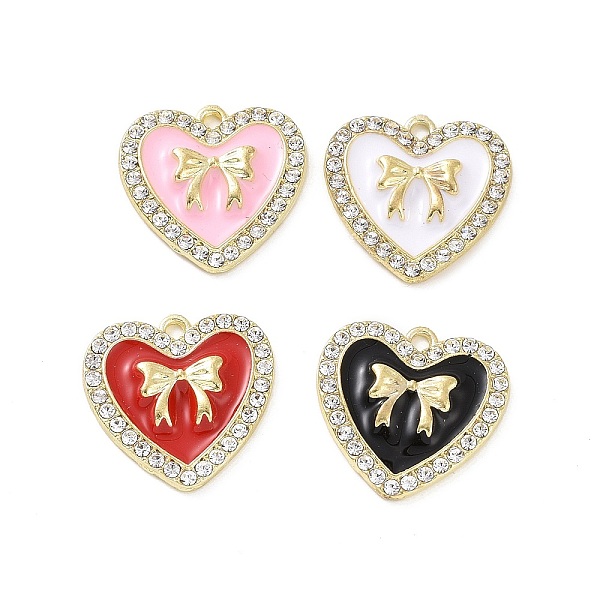 PandaHall Alloy Enamel Pendants, with Crystal Rhinestone, Cadmium Free & Lead Free, Light Gold, Heart with Bowknot, Mixed Color..., Multicolor
PandaHall Alloy Enamel Pendants, with Crystal Rhinestone, Cadmium Free & Lead Free, Light Gold, Heart with Bowknot, Mixed Color..., Multicolor