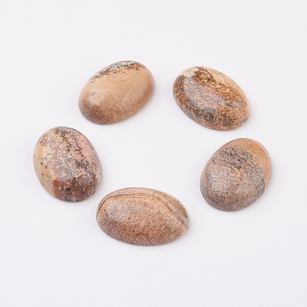 PandaHall Natural Picture Jasper Flat Back Cabochons, Oval, 30x22x7~8mm Picture Jasper Oval
PandaHall Natural Picture Jasper Flat Back Cabochons, Oval, 30x22x7~8mm Picture Jasper Oval