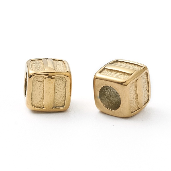 PandaHall 304 Stainless Steel European Beads, Large Hole Beads, Horizontal Hole, Cube with Letter, Golden, Letter.I, 8x8x8mm, Hole: 4mm 304...
PandaHall 304 Stainless Steel European Beads, Large Hole Beads, Horizontal Hole, Cube with Letter, Golden, Letter.I, 8x8x8mm, Hole: 4mm 304...