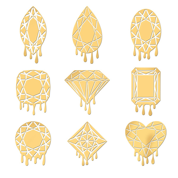 PandaHall OLYCRAFT 9pcs 1.6x1.6 Inch Gems Pattern Metal Stickers Diamonds Self Adhesive Gold Stickers Heart Shape Gems Metal Gold Stickers...
PandaHall OLYCRAFT 9pcs 1.6x1.6 Inch Gems Pattern Metal Stickers Diamonds Self Adhesive Gold Stickers Heart Shape Gems Metal Gold Stickers...