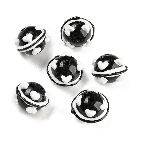PandaHall Hand Painted Acrylic with Enamel Beads, Cartoon, Round with Heart, Black, 18x19x15mm, Hole: 2.7mm Acrylic Round Black
PandaHall Hand Painted Acrylic with Enamel Beads, Cartoon, Round with Heart, Black, 18x19x15mm, Hole: 2.7mm Acrylic Round Black
