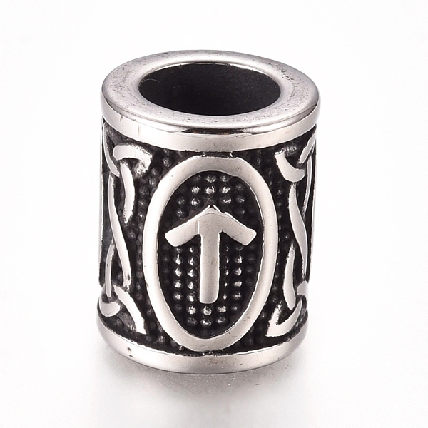 PandaHall 304 Stainless Steel European Beads, Large Hole Beads, Column with Runes/Futhark/Futhor, Antique Silver, 13.5x10mm, Hole: 6mm 304...
PandaHall 304 Stainless Steel European Beads, Large Hole Beads, Column with Runes/Futhark/Futhor, Antique Silver, 13.5x10mm, Hole: 6mm 304...