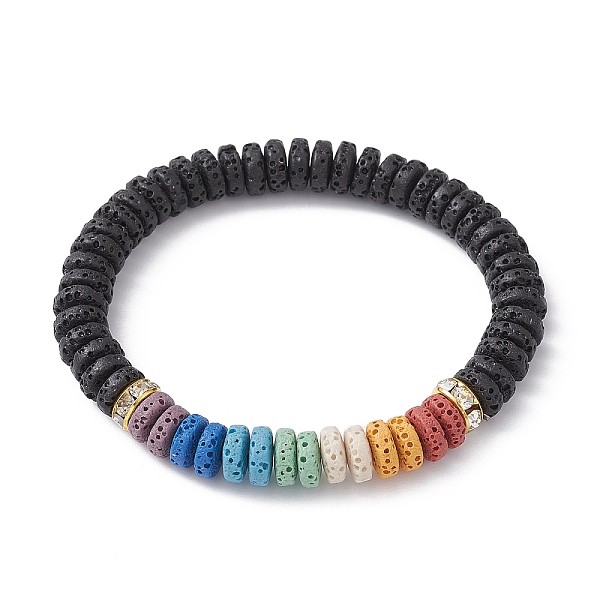 PandaHall Dyed Natural Lava Rock Disc Beaded Stretch Bracelets for Women, Colorful, Inner Diameter: 2-1/8 inch(5.3cm) Lava Rock Disc
PandaHall Dyed Natural Lava Rock Disc Beaded Stretch Bracelets for Women, Colorful, Inner Diameter: 2-1/8 inch(5.3cm) Lava Rock Disc