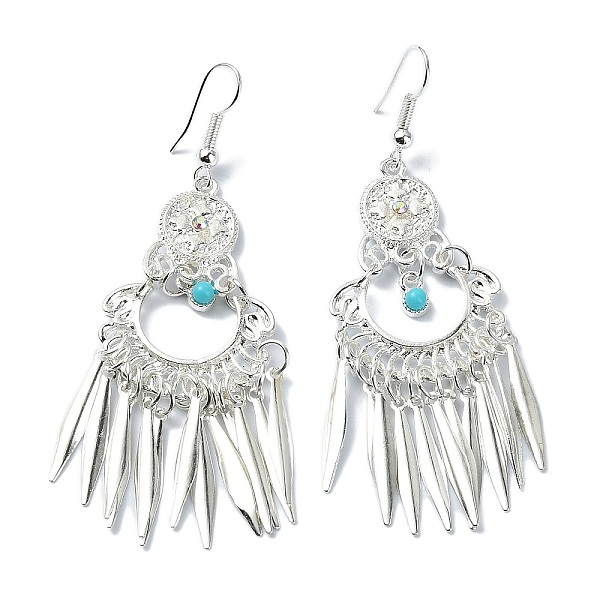 PandaHall Silver Alloy Chandelier Earrings with Synthetic Turquoise, Bohemia Long Drop Earrings, Eye, 75x25mm Synthetic Turquoise Eye
PandaHall Silver Alloy Chandelier Earrings with Synthetic Turquoise, Bohemia Long Drop Earrings, Eye, 75x25mm Synthetic Turquoise Eye