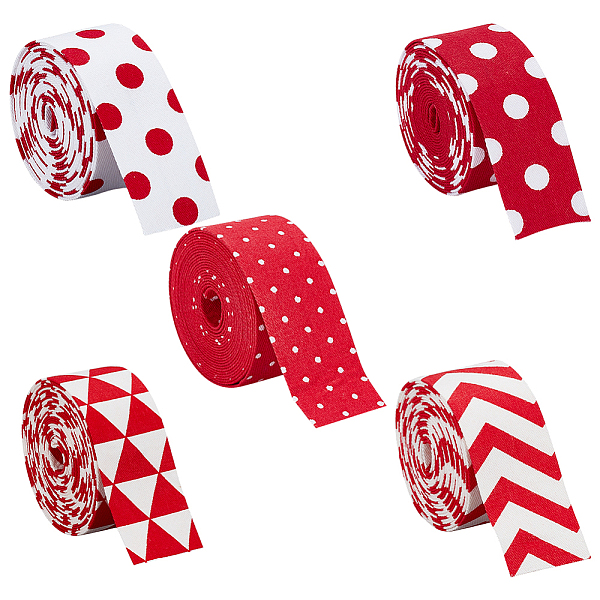 PandaHall BENECREAT 5Pcs 5 Styles Double Sided Polyester Ribbons, Jacquard Ribbon, Tyrolean Ribbon, Garment Accessories, Arrows & Polka Dot..., Red
PandaHall BENECREAT 5Pcs 5 Styles Double Sided Polyester Ribbons, Jacquard Ribbon, Tyrolean Ribbon, Garment Accessories, Arrows & Polka Dot..., Red