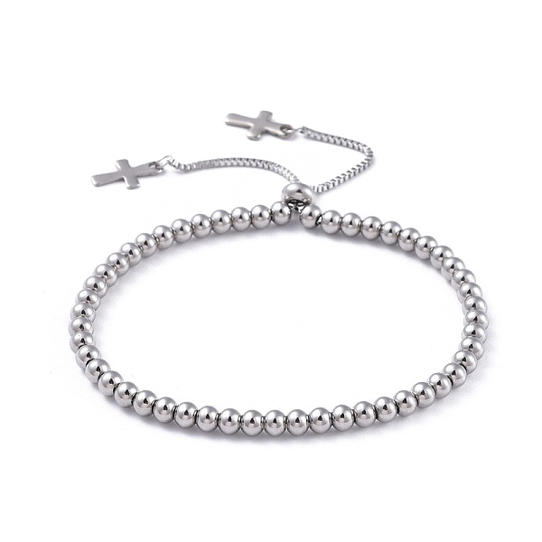 PandaHall Adjustable 304 Stainless Steel Slider Bracelets, Bolo Bracelets, Cross, Stainless Steel Color, 9-1/8 inch(23.2cm) 304 Stainless...
PandaHall Adjustable 304 Stainless Steel Slider Bracelets, Bolo Bracelets, Cross, Stainless Steel Color, 9-1/8 inch(23.2cm) 304 Stainless...