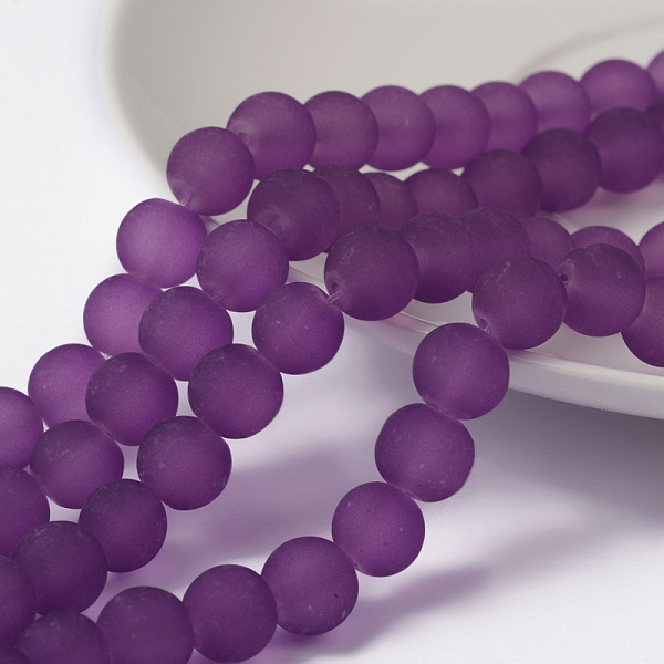 PandaHall Transparent Glass Bead Strands, Frosted, Round, Purple, 8mm, Hole: 1~1.6mm, about 99pcs/strand, 31.4 inch Glass Round Purple
PandaHall Transparent Glass Bead Strands, Frosted, Round, Purple, 8mm, Hole: 1~1.6mm, about 99pcs/strand, 31.4 inch Glass Round Purple