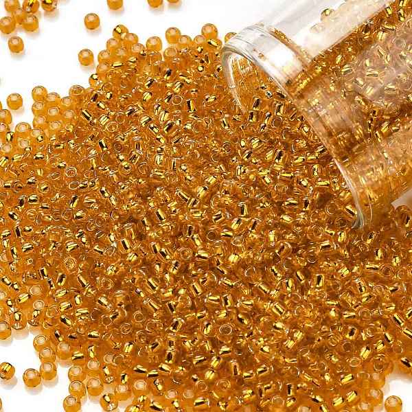 PandaHall TOHO Round Seed Beads, Japanese Seed Beads, (30B) Silver Lined Hyacinth, 11/0, 2.2mm, Hole: 0.8mm, about 1103pcs/10g Glass Orange
PandaHall TOHO Round Seed Beads, Japanese Seed Beads, (30B) Silver Lined Hyacinth, 11/0, 2.2mm, Hole: 0.8mm, about 1103pcs/10g Glass Orange