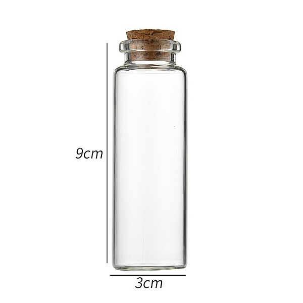 PandaHall Glass Bottle, with Cork Plug, Wishing Bottle, Column, Clear, 3x9cm, Capacity: 45ml(1.52fl. oz) Glass Column Clear
PandaHall Glass Bottle, with Cork Plug, Wishing Bottle, Column, Clear, 3x9cm, Capacity: 45ml(1.52fl. oz) Glass Column Clear