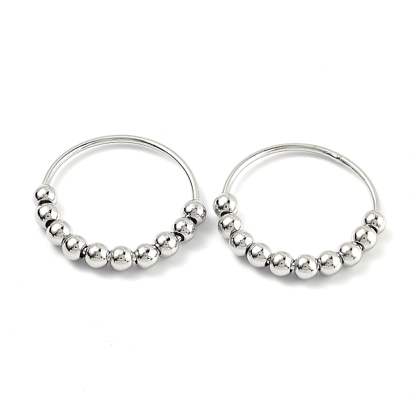 PandaHall Brass Finger Ring, with Round Beads, Platinum, US Size 8, Inner Diameter: 18mm Brass
PandaHall Brass Finger Ring, with Round Beads, Platinum, US Size 8, Inner Diameter: 18mm Brass